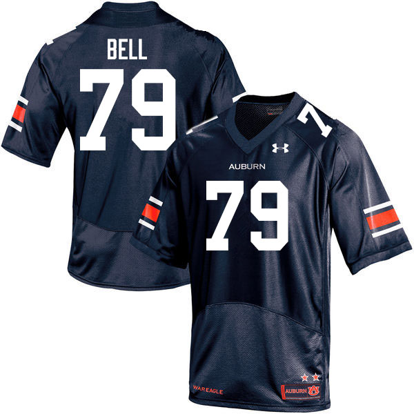 Men #79 Kamaar Bell Auburn Tigers College Football Jerseys Sale-Navy